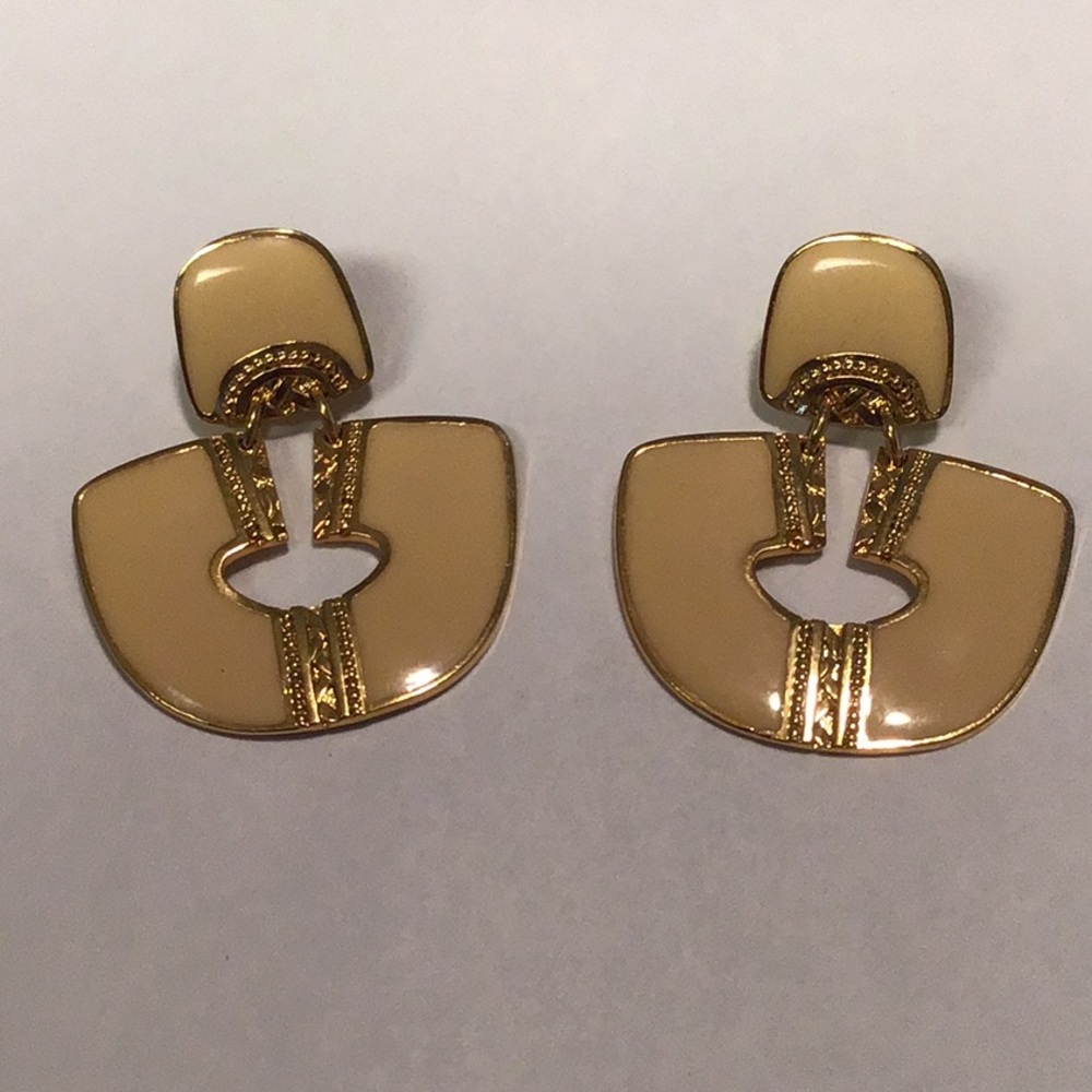 Vintage Signed Edgar Berebi Enamel Earrings *EUC*